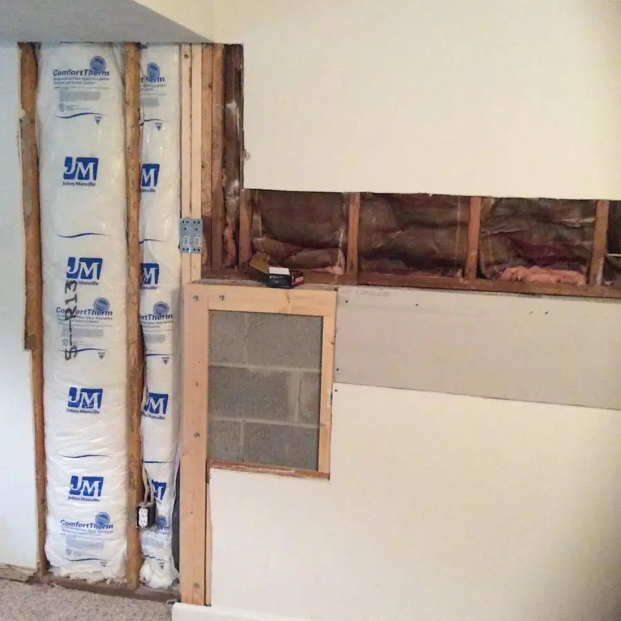Wall insulation replacement during Basement Flood Cleanup in Walla Walla